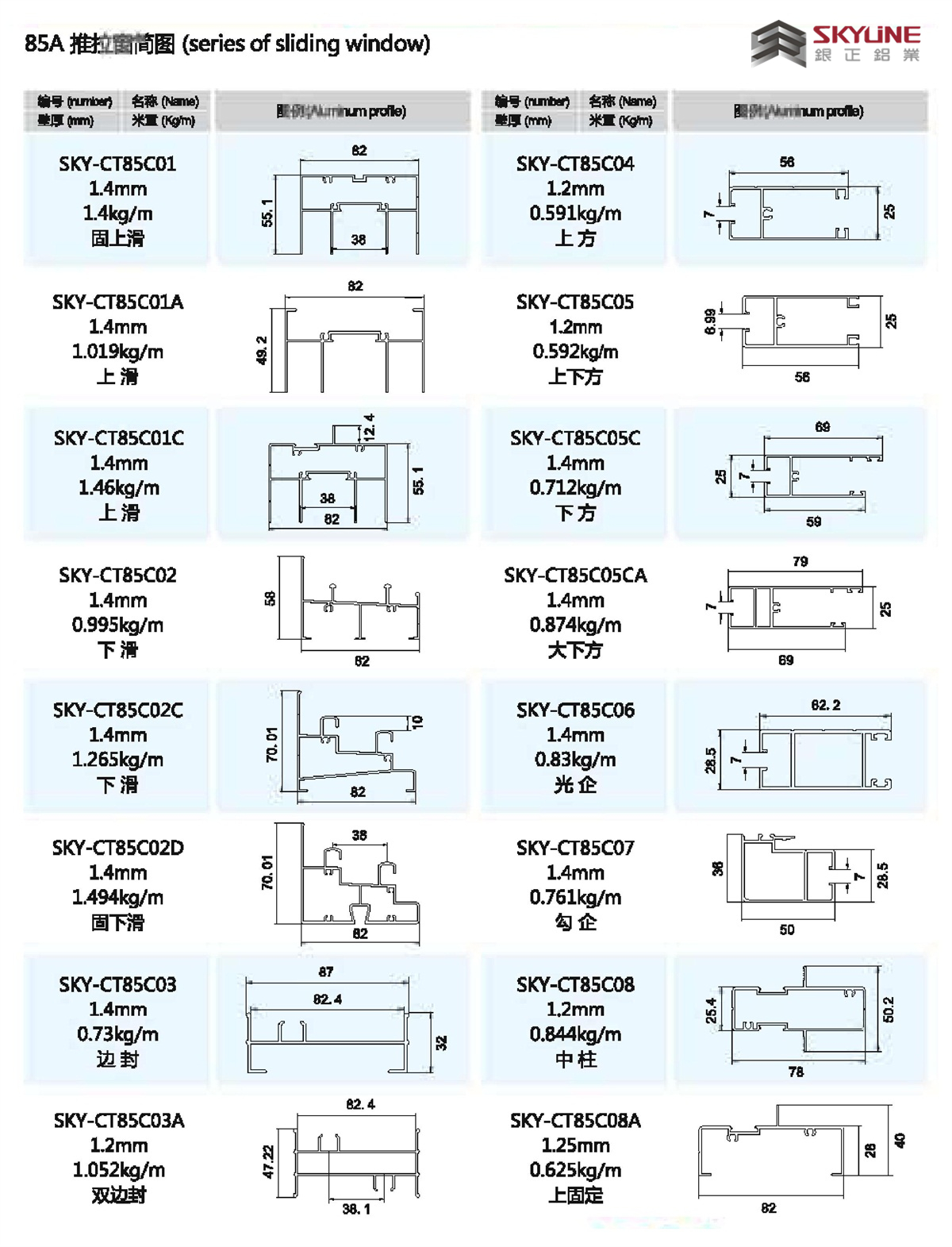 85A推拉窗